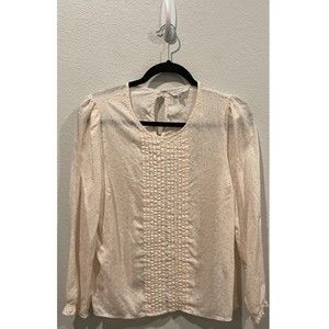 LUCKY BRAND Pinko Floral Pleated Blouse